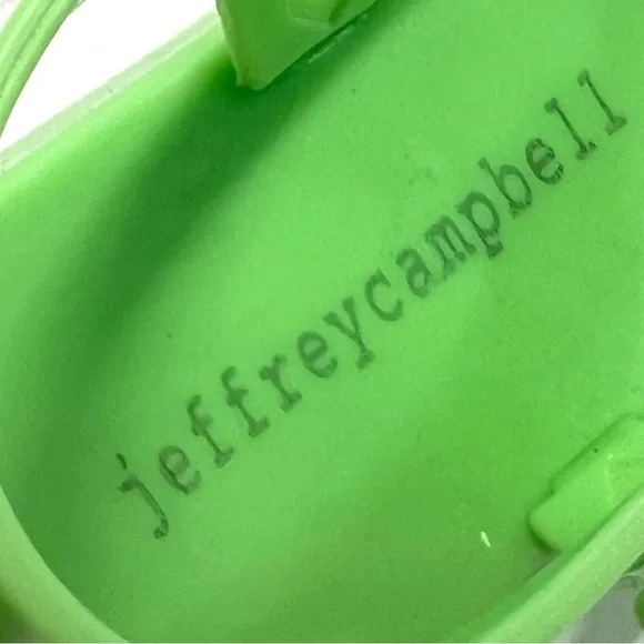 Jeffrey Campbell Fleurise Green Flower Post Flat Summer Jelly Sandals Women’s 7 - Picture 13 of 13